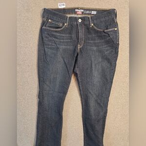 Levi's Denizen 16m Curvy Women's Skinny Boot Cut Jeans - Dark Blue Cowgirl